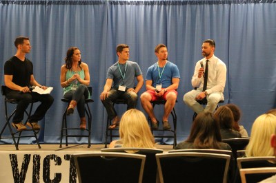 from left to right, Juli Bauer (paleomg.com), Bill Stayley (primalpalate.com), Steven Wright (scdlifestyle.com) and Dallas Hartwig (whole9life.com)